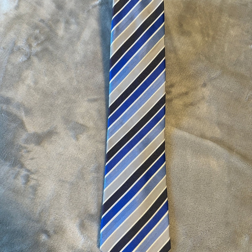 Croft & Barrow Mens Blue & Grey Formal Necktie‎ 60" Multicolor Neck Tie